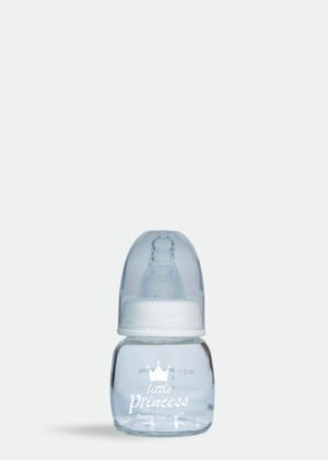 M04-Standard Neck Glass Bottle: 60ML/2 OZ with Small Nipple Size New Born - Little princess ( for girl)