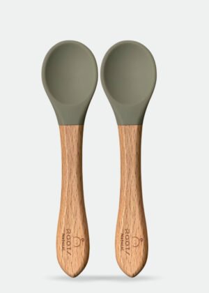 F0008-Baby Silicon Protection Spoon Green